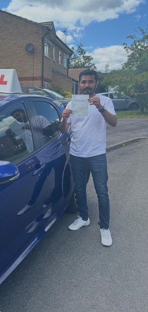 Pass Right Driving School pupil with their driving test pass certificate